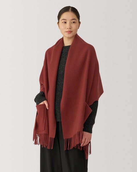 Wool Large Stole with Pocket Price in India