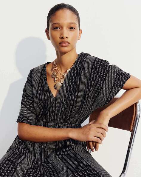 cotton kaftan dress h&m H&amp;M + Embroidered Cotton Kaftan