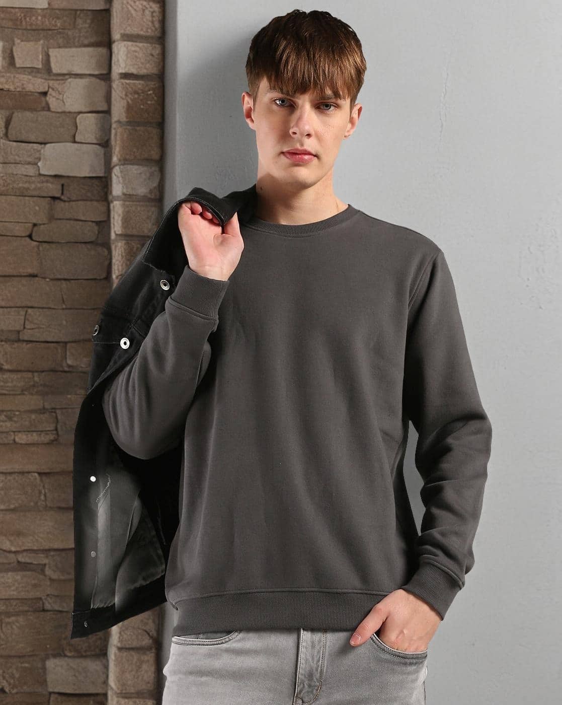 トップス Original Fabric Basic Crew Neck Sweat XL -1117Wx1400H-443049816-grey-
