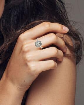 valanova Women Sterling Silver Rose Gold-Plated Lab Grown Diamond Ring-picture-51