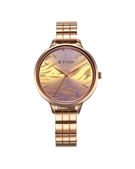 TITAN Women Round Dial Metal Strap Watch -2703WM01