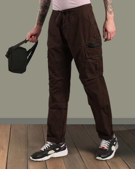 Men Loose Fit Cargo Pants with Insert Pockets