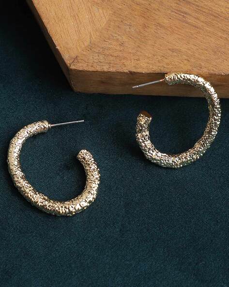 Elle Women Gold-Plated Hoop Earrings