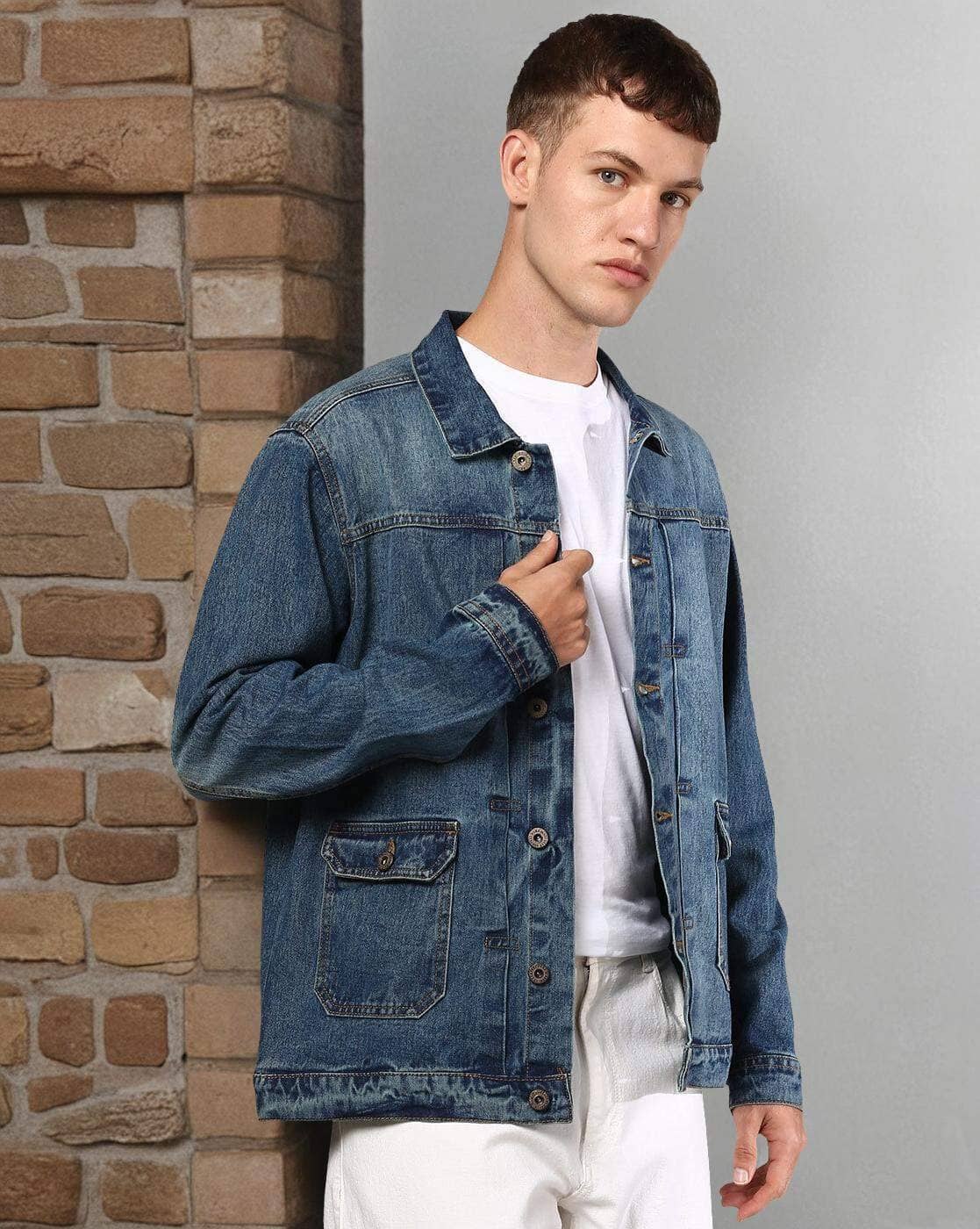 Buy Blue Jackets & Coats for Men by DNMX Online | Ajio.com