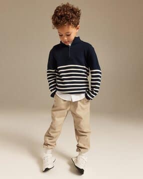 h&m Boys Cotton Straight Fit Twill Joggers-picture-16