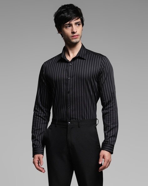 Men Striped Slim Fit Shirt