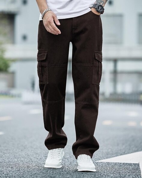 Men Mid-Rise Cargo Jeans