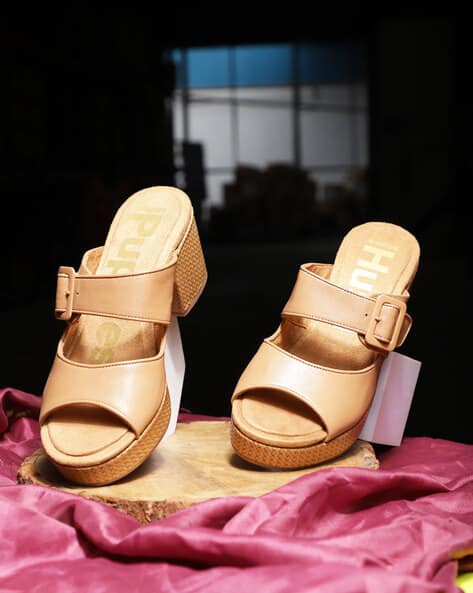 HUSH PUPPIES Women Chunky-Heeled Slides