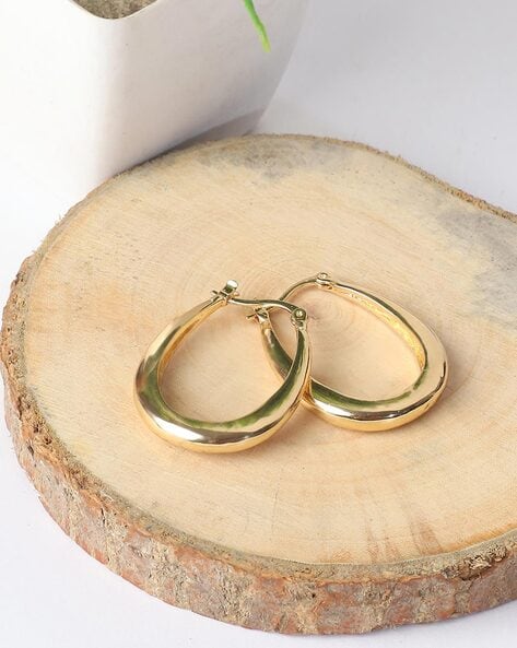 Elle Women Gold-Plated Hoop Earrings