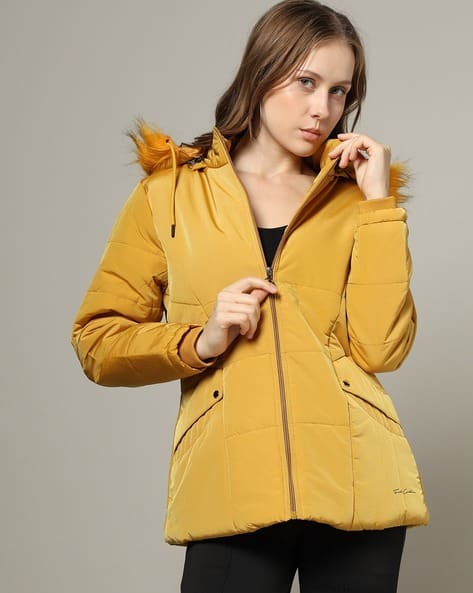 Down Jacket Yellow Jacket Woman Buy Tokyo Talkies Yellow Puffer
