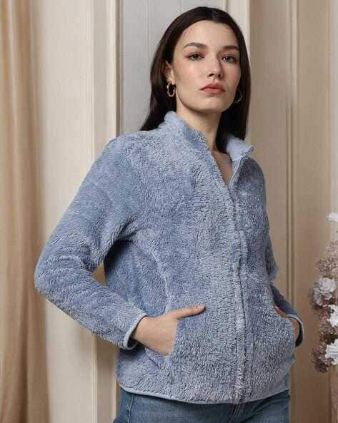 Women Regular Fit Zip-Front Faux-Fur Jacket - Main Image