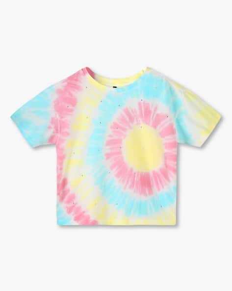 Girls Tie Dye Round-Neck T-Shirt