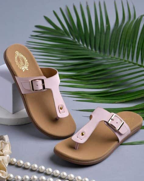 Buy Pink Flat Sandals for Women by Shoetopia Online