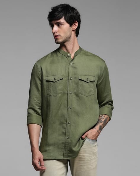 Jack & Jones Men Regular Fit Shirt with Flap Pockets