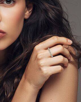 valanova Women Sterling Silver Rose Gold-Plated Lab Grown Diamond Ring-picture-21