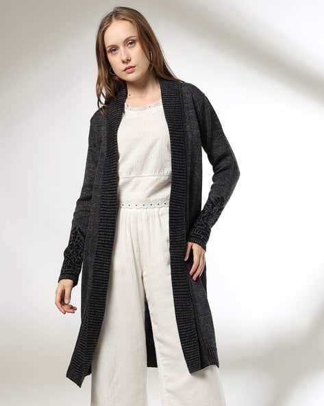 Ubuy Long Black Open Front Sweater Open Front Grey Shrug Cardigan