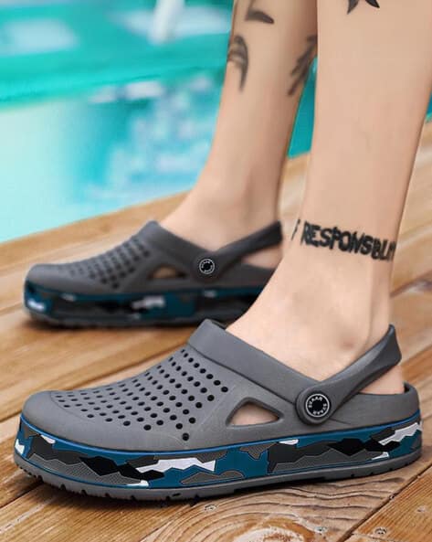 Men Perforated Slip-On Clogs