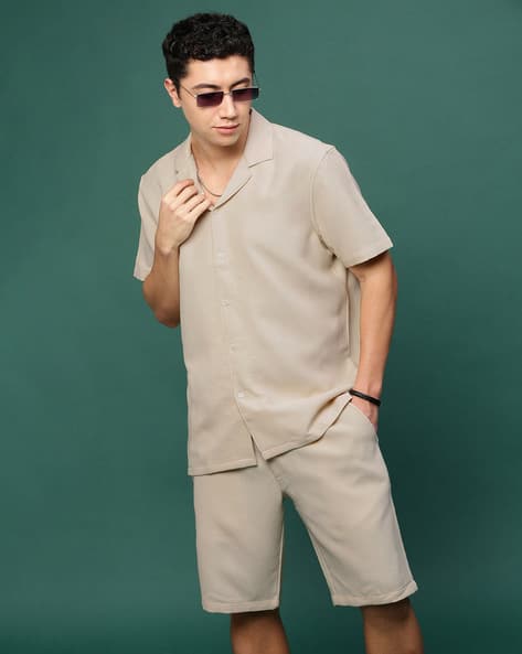 Price History of SHOWOFF Men Shirt Shorts 2-Piece Co-Ord Set