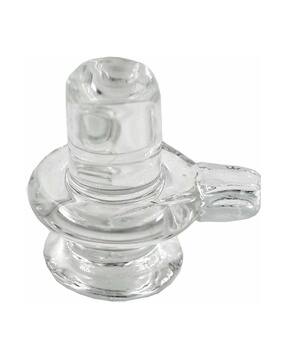 Crystal Sphatik Shivling Statue Showpiece