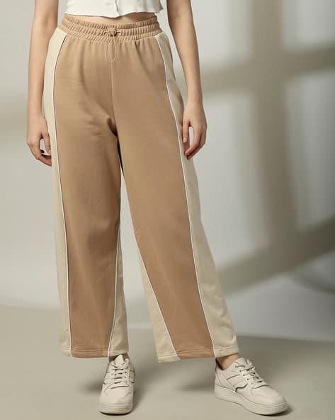 Women Panelled Relaxed Fit Track Pants
