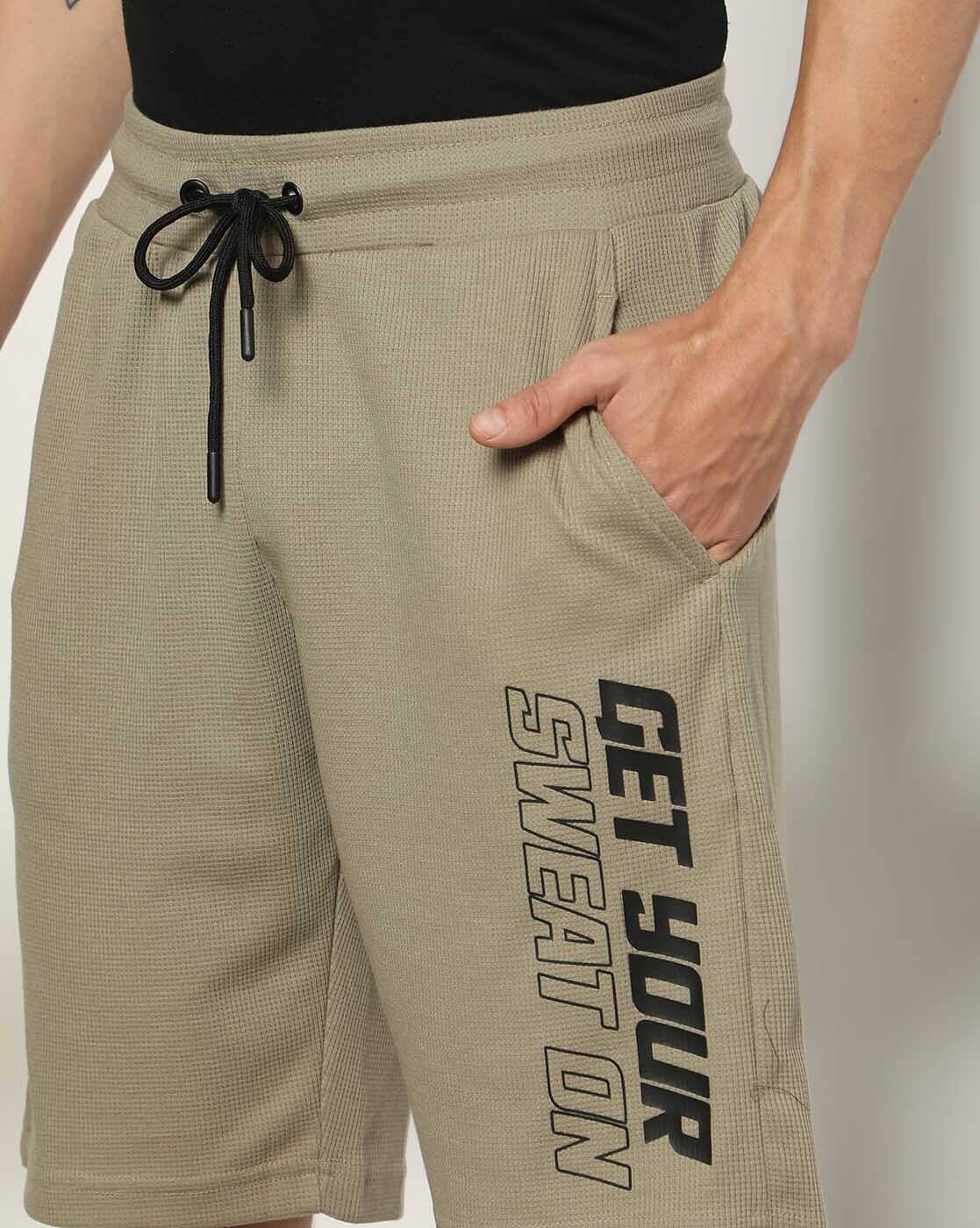 Men Typographic Print Regular Fit Shorts