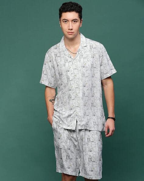 Buy Off-white Co-ord Sets for Men by SHOWOFF Online - Main Image