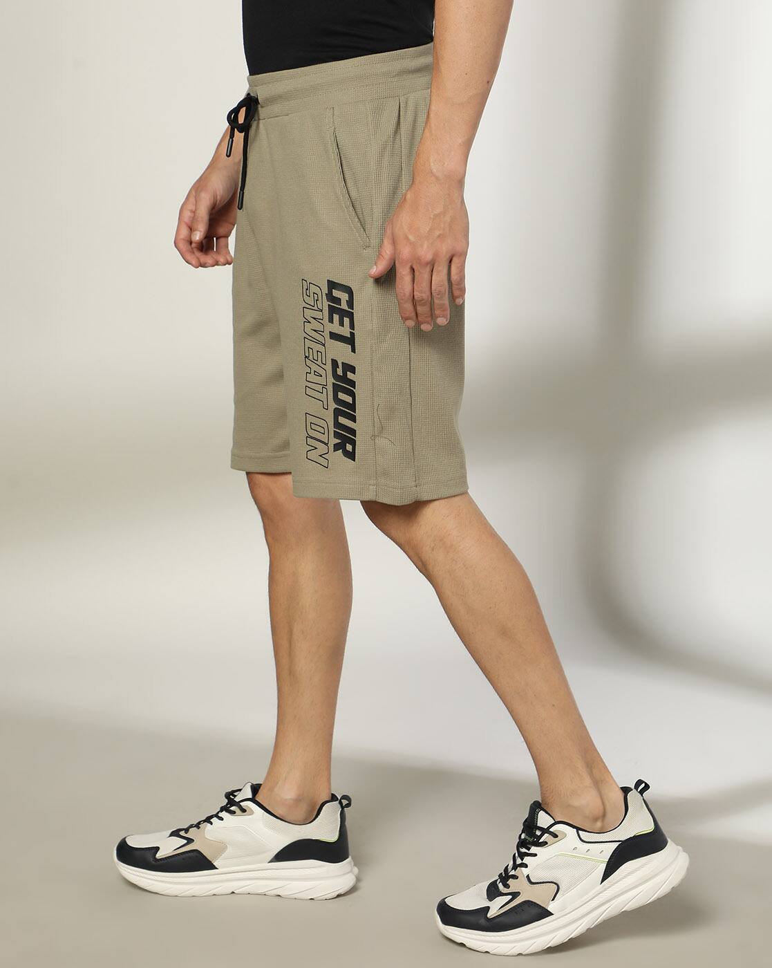 Men Typographic Print Regular Fit Shorts