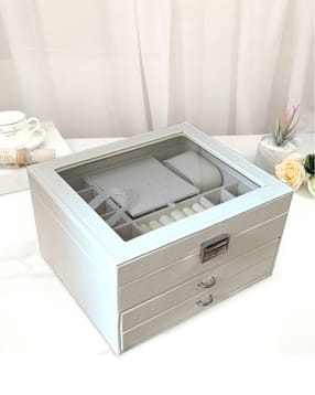 cortina eyelet curtain Jewellery Organiser with Divider Container-picture-50
