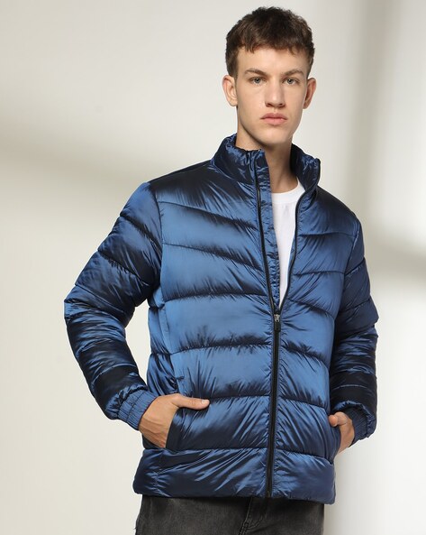 Men Quilted Slim Fit Jacket