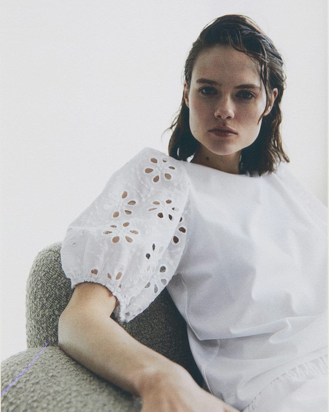 トップス ANDMARY AM1366 Lindsay logo tops ivory S ANDMARY AM1366 Lindsay logo tops ivory S