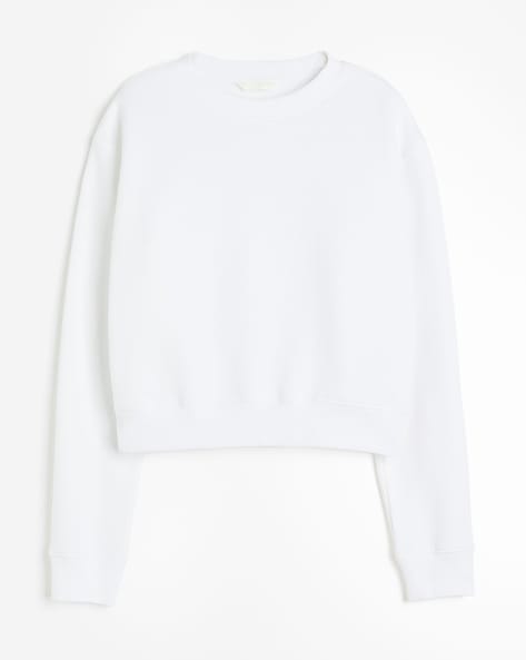Buy White Sweatshirt Hoodies for Women by H M Online Ajio