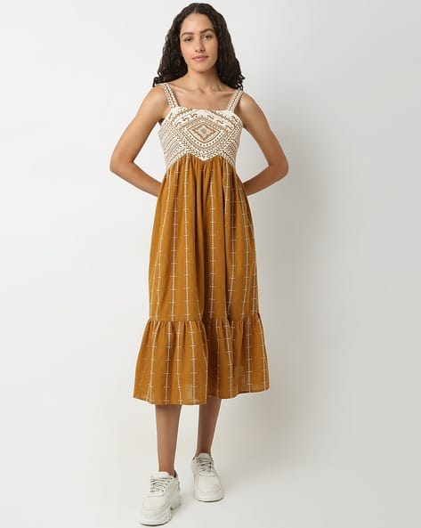 Women Embroidered A-Line Dress