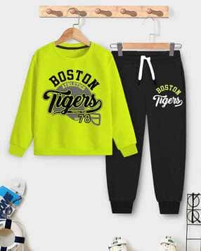 trampoline Boys Typographic Print T-Shirt & Joggers Set-picture-13