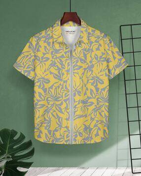 hellcat Boys Floral Regular Fit Shirt with Spread Collar-picture-21
