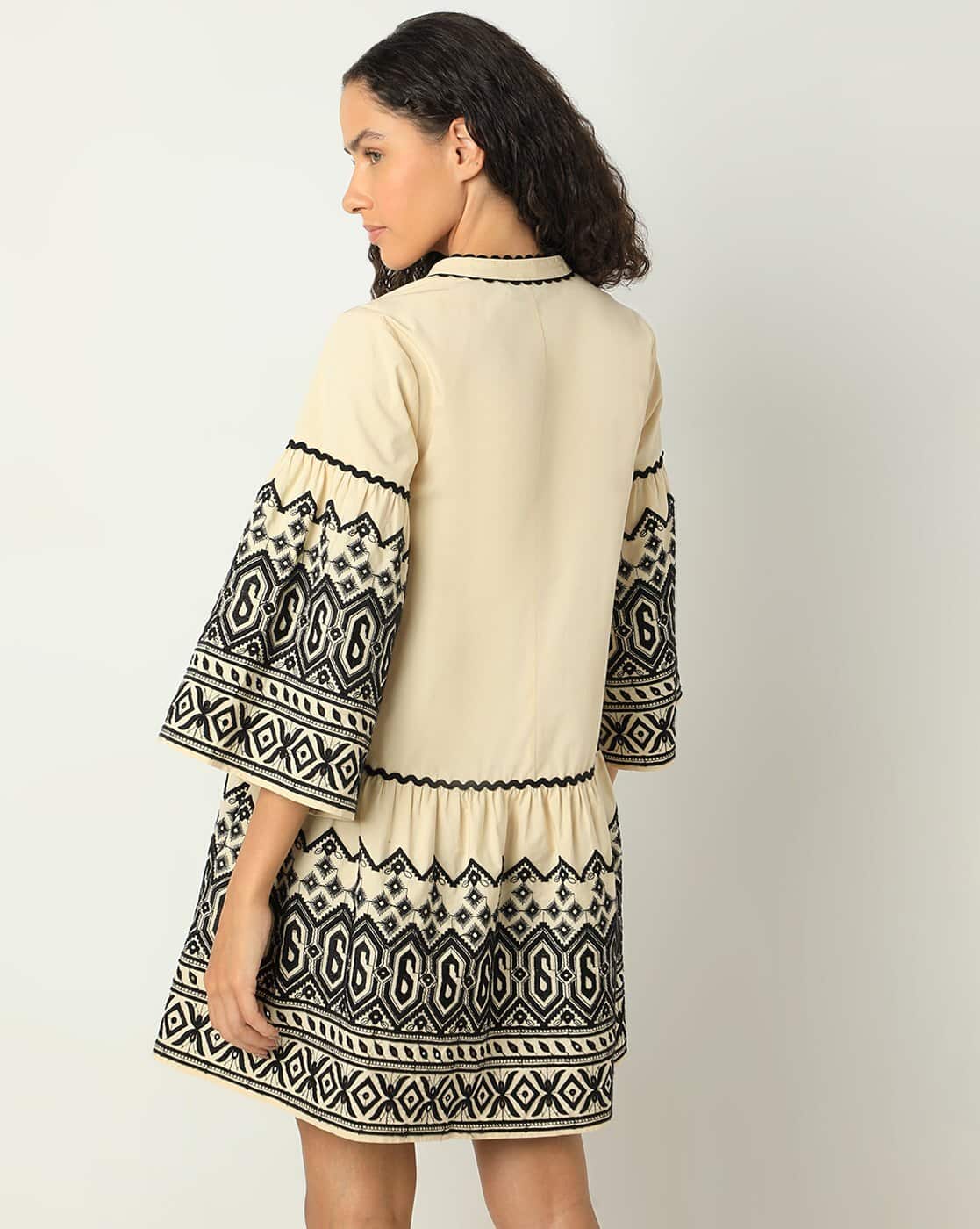 Women Embroidered A-Line Dress