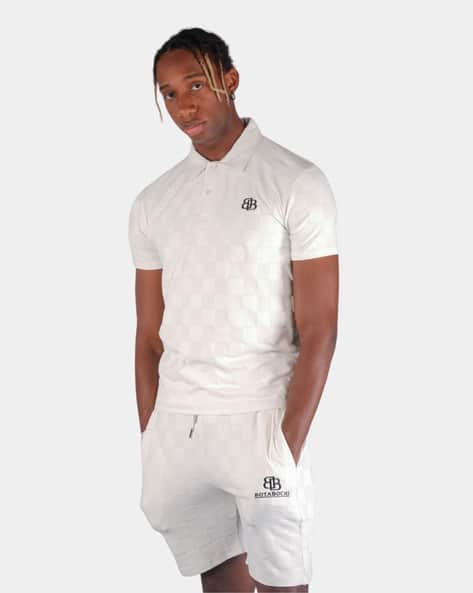 Men Checked T-Shirt Shorts Set