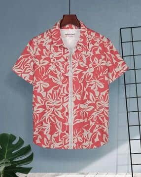 hellcat Boys Floral Regular Fit Shirt with Spread Collar-picture-17