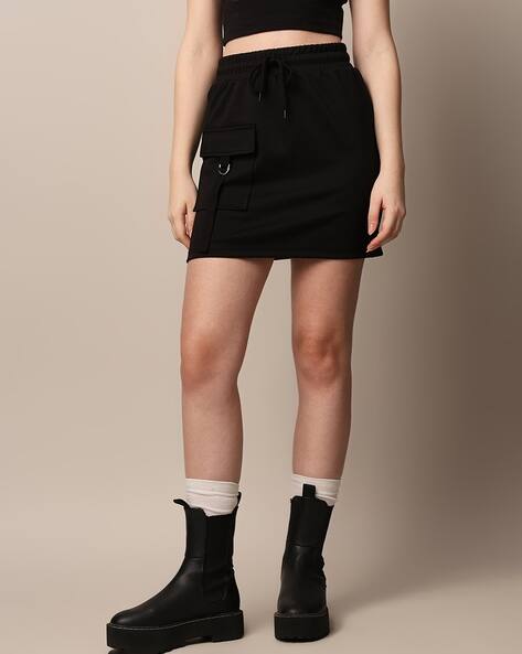 Buy ONLY Women Wrap Skirt with Flap Pocket Online | Ajio.com