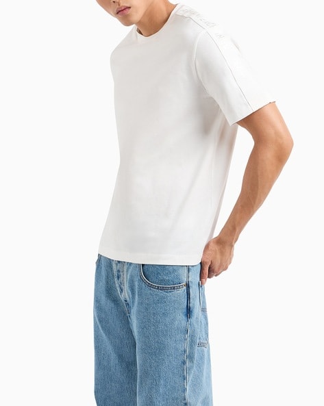 Buy Off White Tshirts for Men by ARMANI EXCHANGE Online