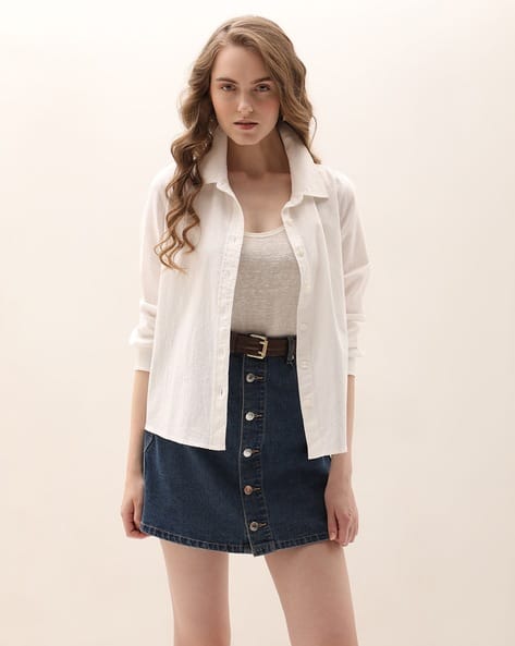 Vero Moda Women Regular Fit Shirt with Spread Collar