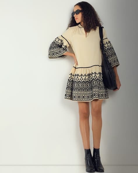 Vero Moda Women Embroidered A-Line Dress