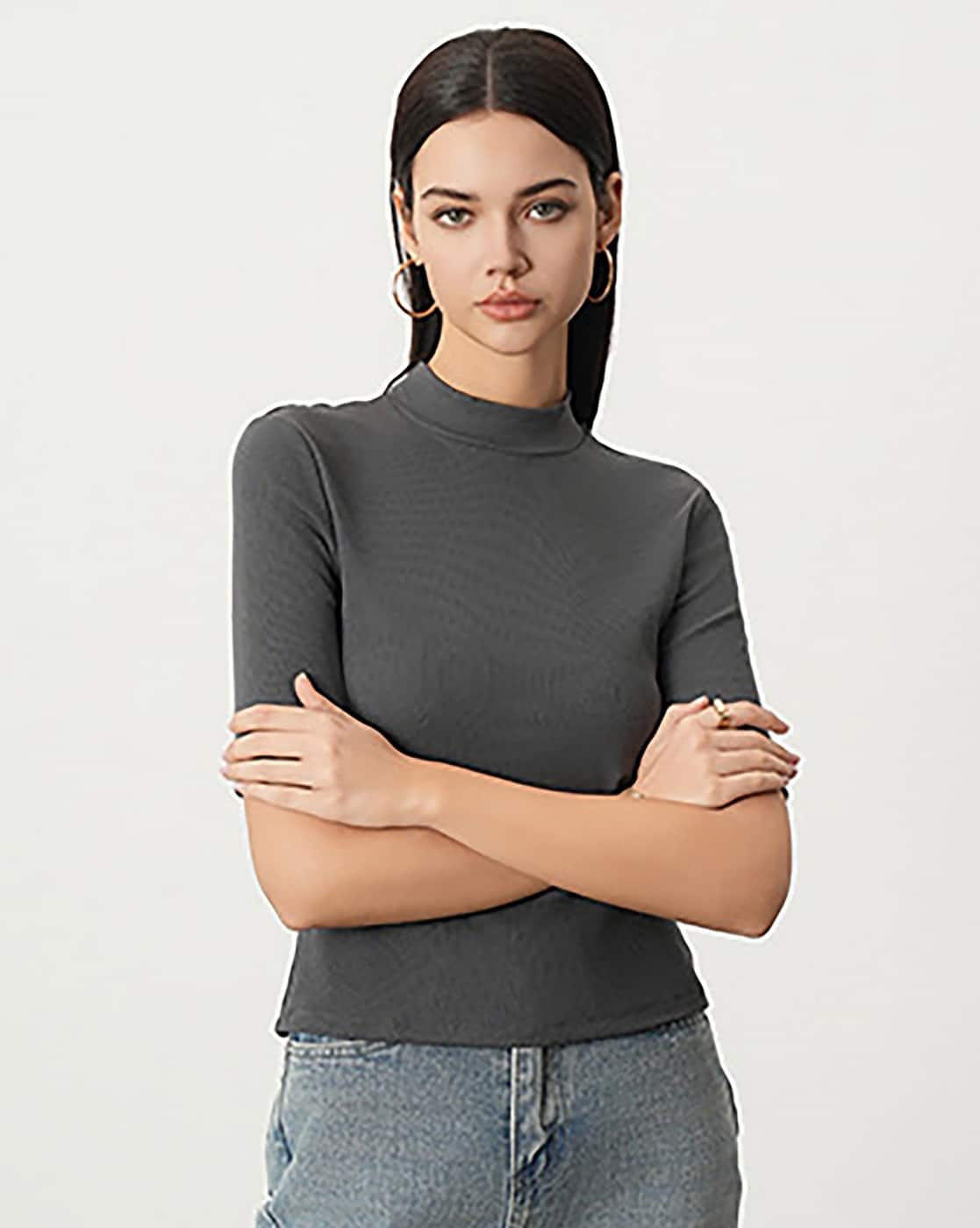 Buy Grey Tops for Women by Lulu & Sky Online | Ajio.com