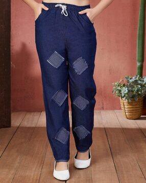 aarika girls ethnic Girls Patch-Work Tapered Fit Jeggings-picture-25