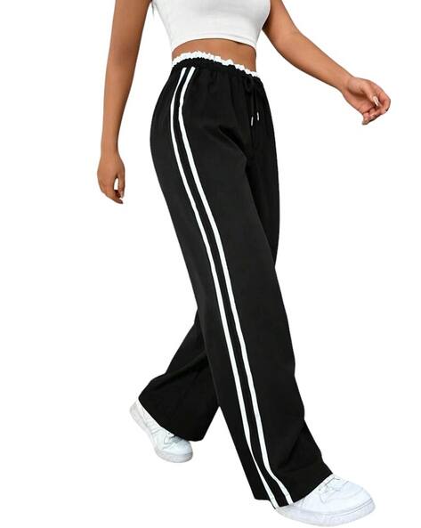 Buy Black Track Pants for Women by TABADTOD Online | Ajio.com