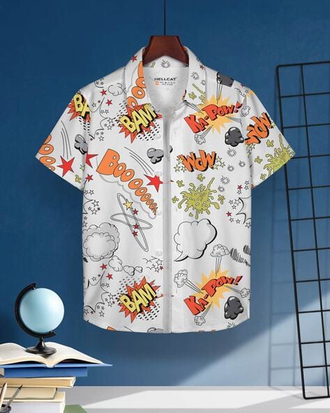 Hellcat Men Typographic Print Regular Fit Shirt