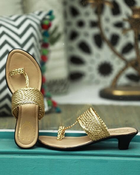 Buy Gold Sandals for Girls by Shoetopia Online Ajio