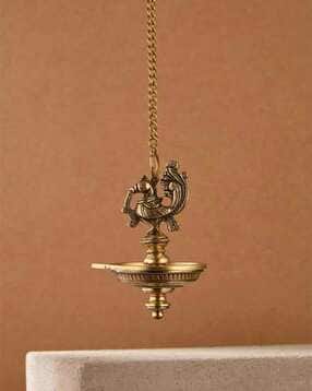 Brass Antiqued Mehnoor Oil Lamp -image-27