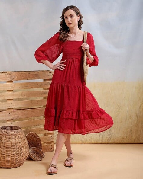 Buy Red Dresses for Women by FREEHAND Online