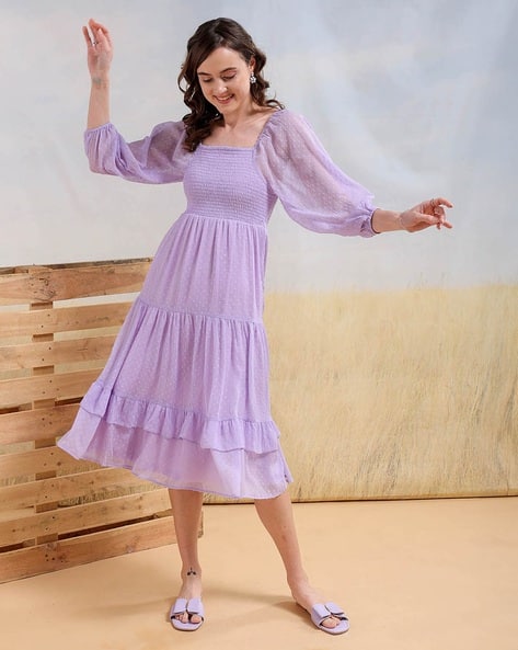 Buy Purple Dresses for Women by FREEHAND Online | Ajio.com