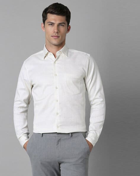 LOUIS PHILIPPE Men Checks Print Slim Fit Shirt